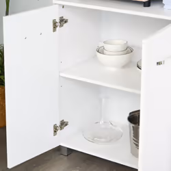 HOMCOM Freestanding Kitchen Cupboard Storage Unit  Drawers Handles Shelf - Additional view 6