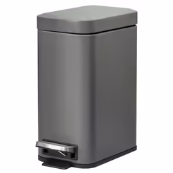 HOMCOM 5L Steel Waste Trash Can Pedal Rubbish Garbage Storage Bucket Grey