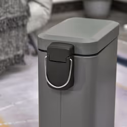 HOMCOM 5L Steel Waste Trash Can Pedal Rubbish Garbage Storage Bucket Grey - Additional view 7