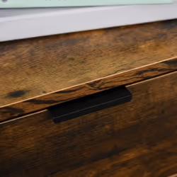 HOMCOM Industrial 3-Drawer Bedroom Chest of Drawers with Metal Frame, Brown - Additional view 5