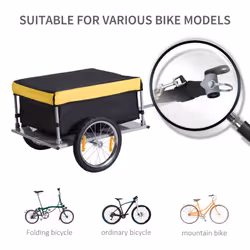 New Bicycle Bike Cargo Wagon Trailer Cart Carrier Shopping Yellow and Black - Additional view 4