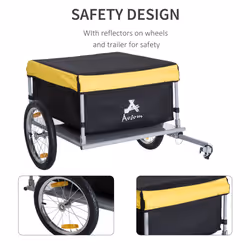 New Bicycle Bike Cargo Wagon Trailer Cart Carrier Shopping Yellow and Black - Additional view 5