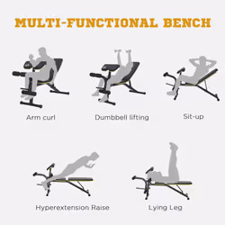 HOMCOM Multi-Functional Sit-Up Dumbbell Weight Bench Adjustable Home Gym