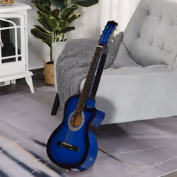 HOMCOM Beginner Acoustic Electric Cutaway Guitar Kids Guitar and Junior Guitar
