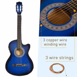 HOMCOM Beginner Acoustic Electric Cutaway Guitar Kids Guitar and Junior Guitar