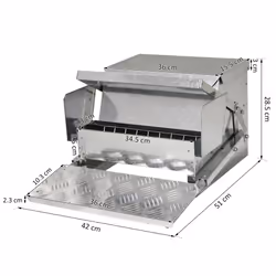 PawHut Automatic Chicken Feeder Galvanized Steel Poultry Feeders 11.5KG - Additional view 6