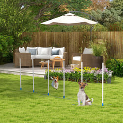 PawHut Dog Weave Pole Set Agility Starter Kit Pet Outdoor Exercise Training Set