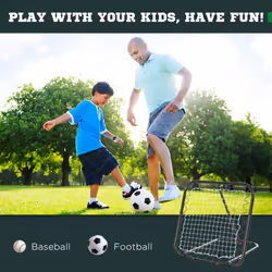 HOMCOM Angle Adjustable Rebounder Net Goal Training Set Football, Baseball - Additional view 5