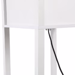 HOMCOM Floor Lamp Reading Lamp with 3-Tier Storage Shelf for Home Office White - Additional view 4