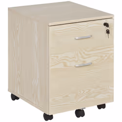 Vinsetto 2-Drawer Locking Office Filing Cabinet 5 Wheels Rolling Storage Oak - Additional view 8