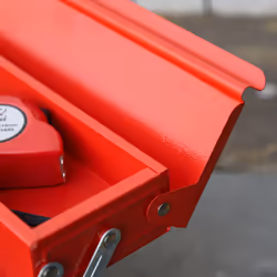 DURHAND 3 Tier Metal Toolbox with 5 Tray Carry Handle 45cmx20cmx34.5cm Red - Additional view 5