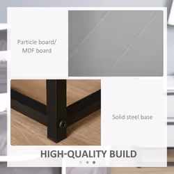 HOMCOM Bedside Cabinet with Metal Base and 2 Drawer Storage for Home Office - Additional view 5