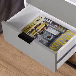 HOMCOM Bedside Cabinet with Metal Base and 2 Drawer Storage for Home Office - Additional view 7