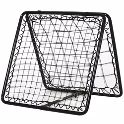 HOMCOM Adjustable Angle Rebounde Training Set w/ All Weather Double Layer Net