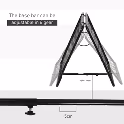 HOMCOM Adjustable Angle Rebounde Training Set w/ All Weather Double Layer Net