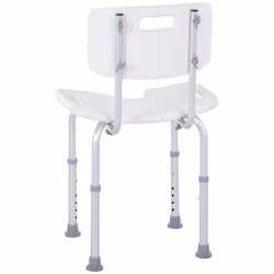 HOMCOM Adjustable Aluminum Shower Bath Stool Spa Chair w/ Non-Slip Feet, Handle - Additional view 7