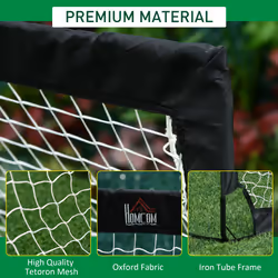 HOMCOM Football Goal Folding Outdoor with All Weather Net 6'x3' Black - Additional view 5