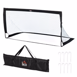 HOMCOM Football Goal Folding Outdoor with All Weather Net 6'x3' Black - Additional view 6