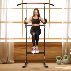 HOMCOM Power Tower Station Pull Up Bar w/Adjustable Height for Home Gym Workout - Additional view 4