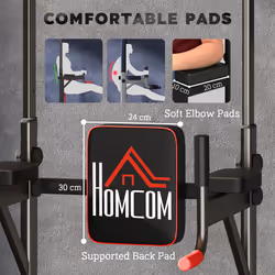 HOMCOM Power Tower Station Pull Up Bar w/Adjustable Height for Home Gym Workout - Additional view 6