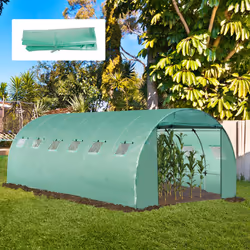 Outsunny 6 x 3 x 2m Greenhouse Replacement Cover ONLY for Tunnel Greenhouse