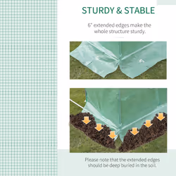 Outsunny 6 x 3 x 2m Greenhouse Replacement Cover ONLY for Tunnel Greenhouse
