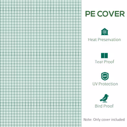 Outsunny 3 x 2 x 2m Greenhouse Replacement Cover ONLY for Tunnel Greenhouse