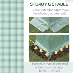 Outsunny 3 x 2 x 2m Greenhouse Replacement Cover ONLY for Tunnel Greenhouse - Additional view 7