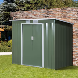 Outsunny 7 x 4ft Metal Garden Storage Shed w/ Double Door Green