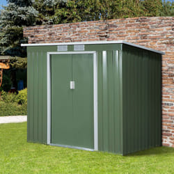 Outsunny 7 x 4ft Metal Garden Storage Shed w/ Double Door Green