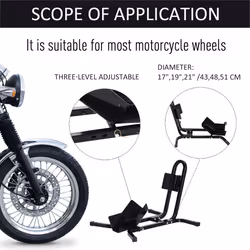 HOMCOM Adjustable Motorcycle Wheel Chock Motorbike Holder with Metal Frame
