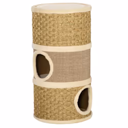PawHut Cat Scratching Barrel Kitten Tree Tower with Sisal and Seaweed Rope - Additional view 8