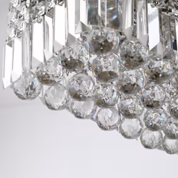 HOMCOM Modern Crystal Ceiling Light Square Chandelier for Home Office - Additional view 5