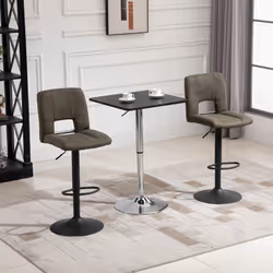 HOMCOM Adjustable Height Bar Table with Metal Frame and Square Tabletop - Additional view 5