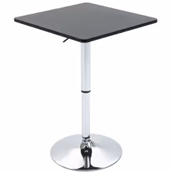 HOMCOM Adjustable Height Bar Table with Metal Frame and Square Tabletop - Additional view 8