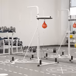 HOMCOM Freestanding Speed Bag Platform, Adjustable Boxing Punch Bag, White