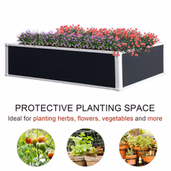 Outsunny Garden Raised Bed Planter Grow Containers Flower Pot PP 120 x 90cm - Additional view 4