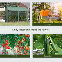 Outsunny Garden Plant Tomato Growth Greenhouse W/ 2 Doors 4 Windows 3 x 1 x 2m - Additional view 4
