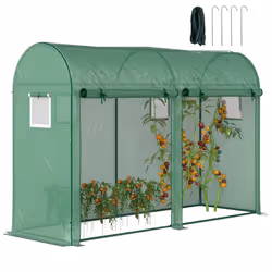 Outsunny Garden Plant Tomato Growth Greenhouse W/ 2 Doors 4 Windows 3 x 1 x 2m - Additional view 8