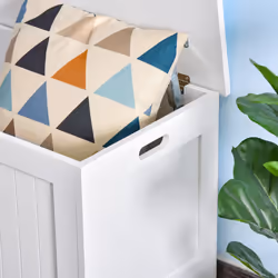 HOMCOM Large Storage Box Toy Chest Cabinet Unit Organizer with Safety Hinges - Additional view 7