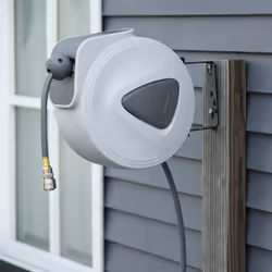DURHAND Retractable Air Hose Reel Auto Self-Winding Wall Mounted 1/4" 15m+140cm