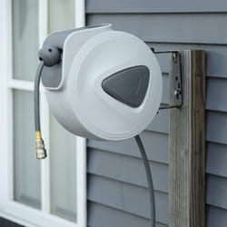 DURHAND Retractable Air Hose Reel Auto Self-Winding Wall Mounted 1/4" 15m+140cm