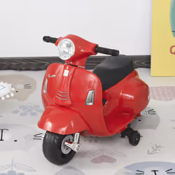HOMCOM Vespa Licensed Kids Ride On Motorcycle 6V Battery Powered Electric Toys