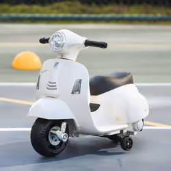 HOMCOM Vespa Licensed Kids Ride On Motorcycle 6V Battery Powered Electric Toys