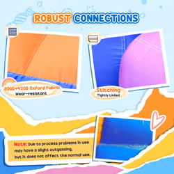 Outsunny Bouncy Castle with Slide Pool House Inflatable w/ Blower Multi-color - Additional view 4
