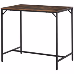 HOMCOM Industrial Rectangular Dining Table Set with 4 Stools for Dining Room - Additional view 7