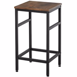 HOMCOM Industrial Rectangular Dining Table Set with 4 Stools for Dining Room - Additional view 8