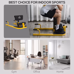 HOMCOM 3 IN 1 Squat Machine Sit Up Push Up Gym Work Out Leg Exercise Adjustable