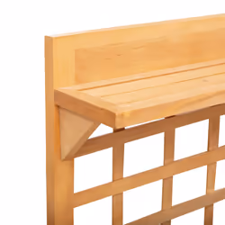 Outsunny Wooden Planter Raised Elevated Garden Bed w/ 2 Shelves, 105x40x135cm