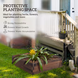 Outsunny Wooden Raised Garden Bed Planter Grow Containers Flower Pot 80 x 80cm
